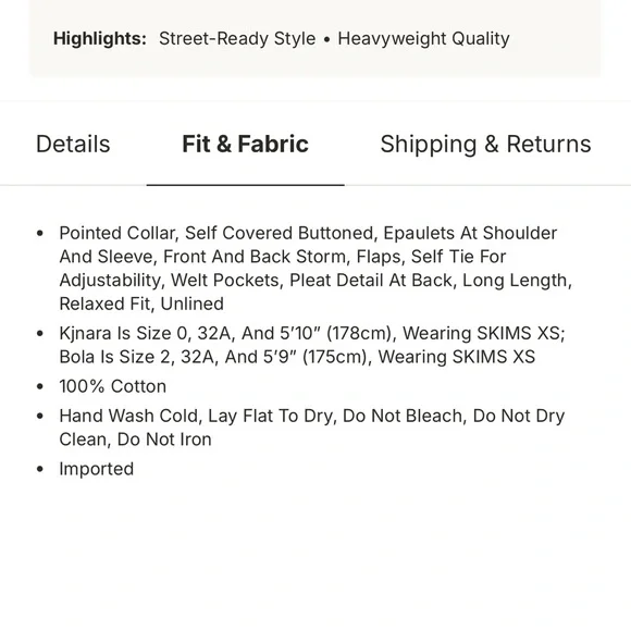 SKIMS Boyfriend Fleece Oversized Trench Coat Onyx Black Size 2X NWT - Picture 12 of 13